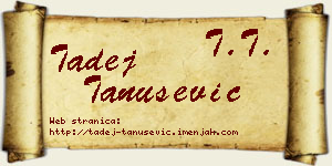 Tadej Tanušević vizit kartica